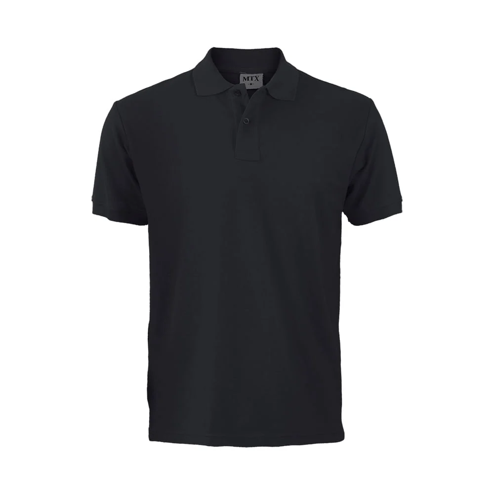 Polera Maritex Pique Manga Corta Mtx Negra