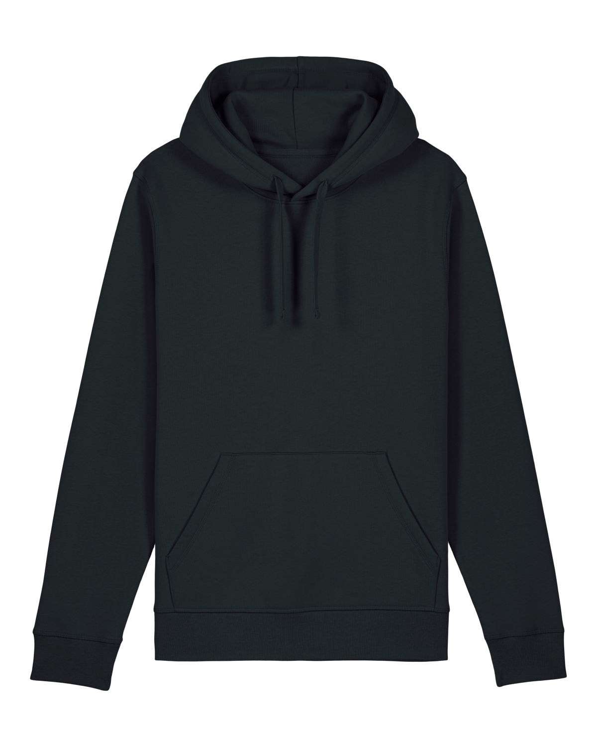 Sudadera negra con capucha básica
