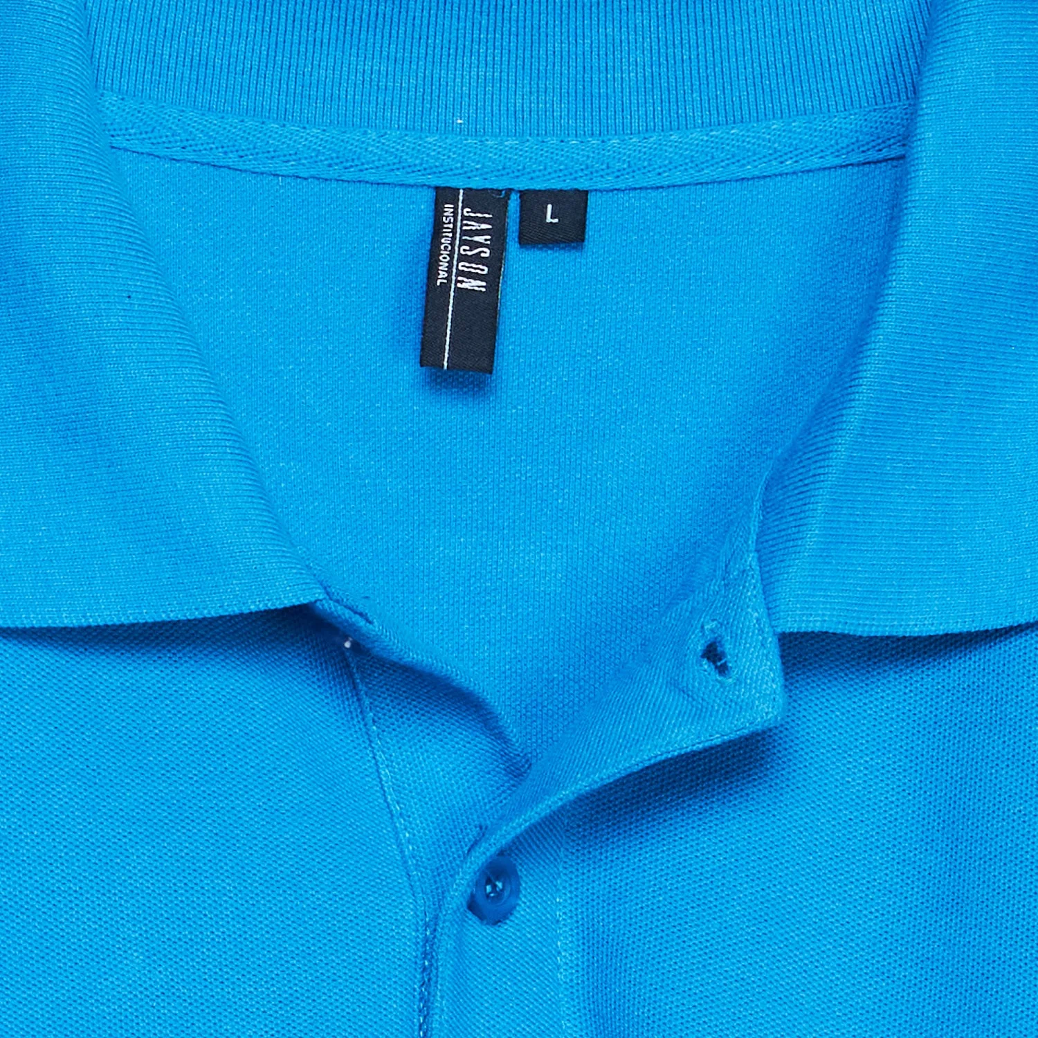 Polera Jayson Pique Manga Larga 80/20 Azul Rey - Imagen 5