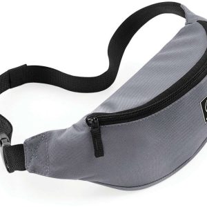 Riñonera gris con parche